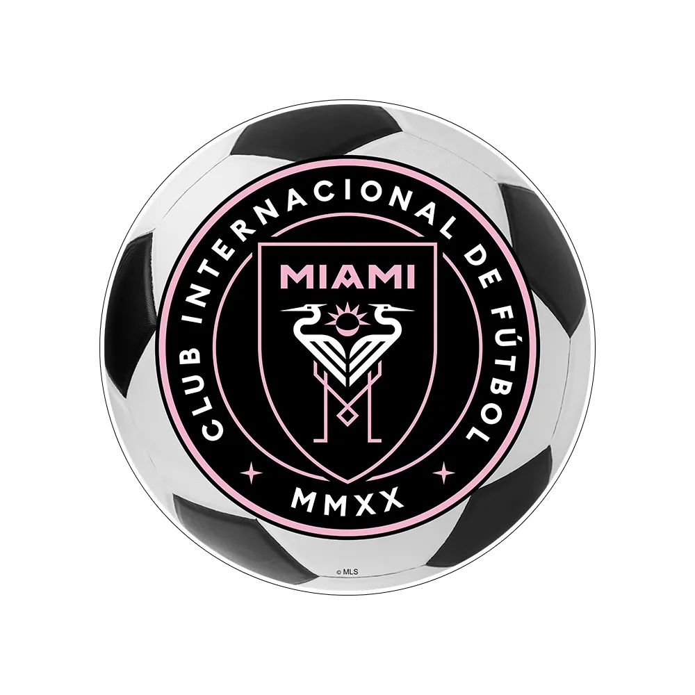 Inter Miami CF: Soccer Ball - Edge Glow Lighted Wall Sign