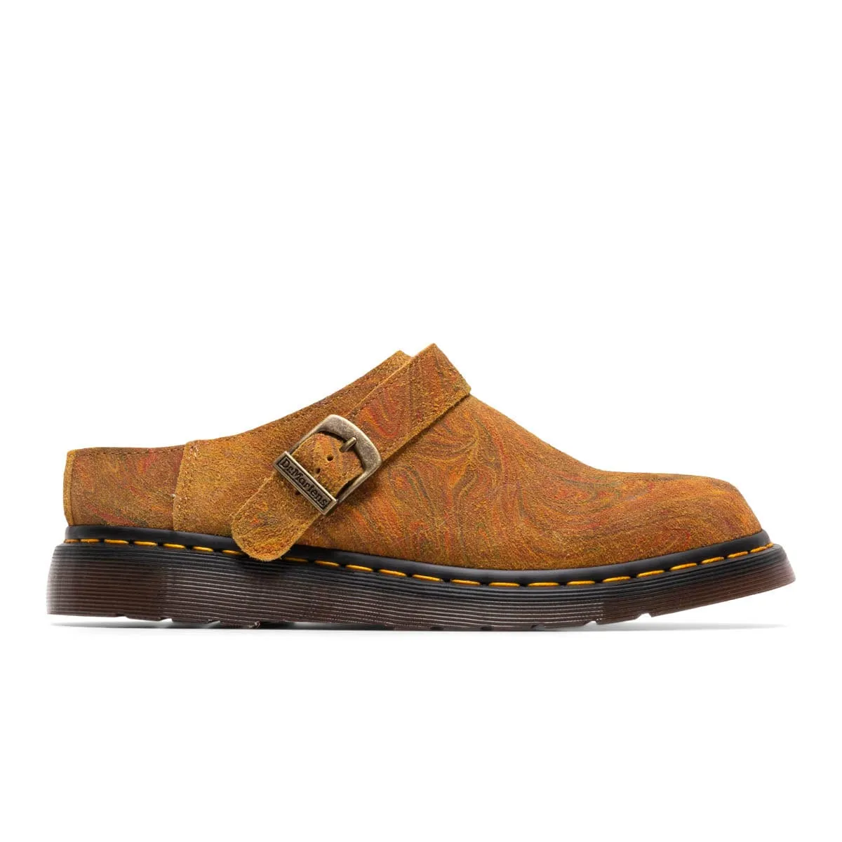 ISHAM MULES BROWN/MUSTARD MARBLE HAIRY SUEDE | Bodega