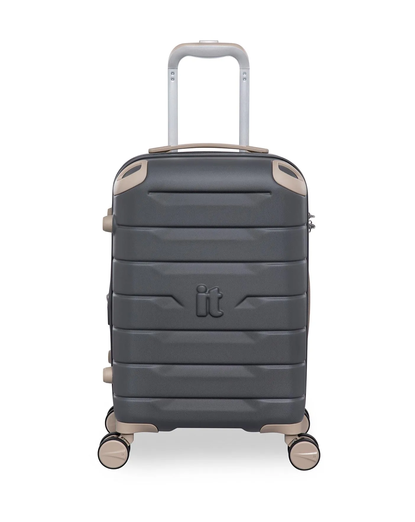 IT Luggage Skyscraper Cool Dark Gray Cabin Suitcase with TSA Lock