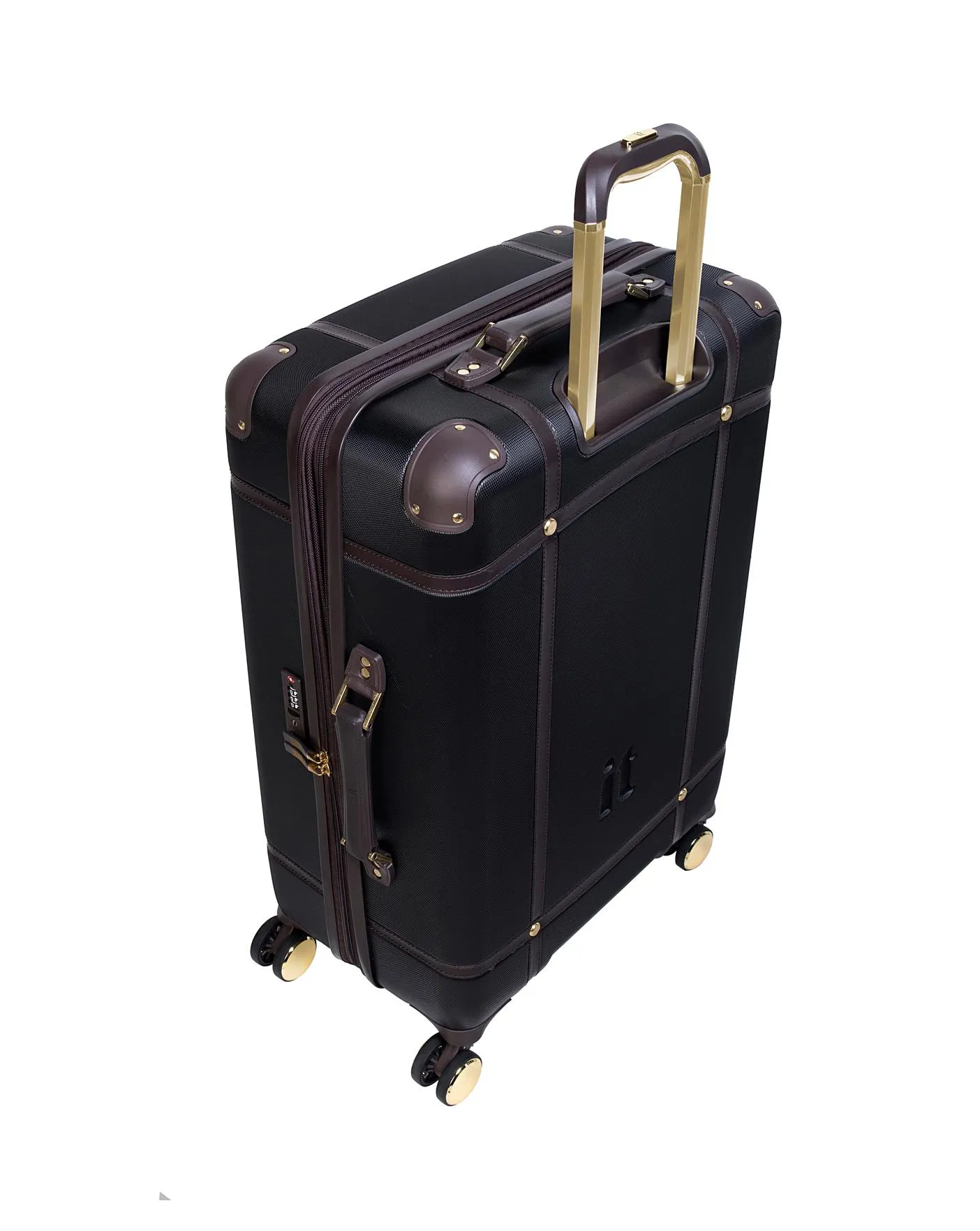 IT Luggage Superiority Black 3pc Suitcase Set with TSA Lock