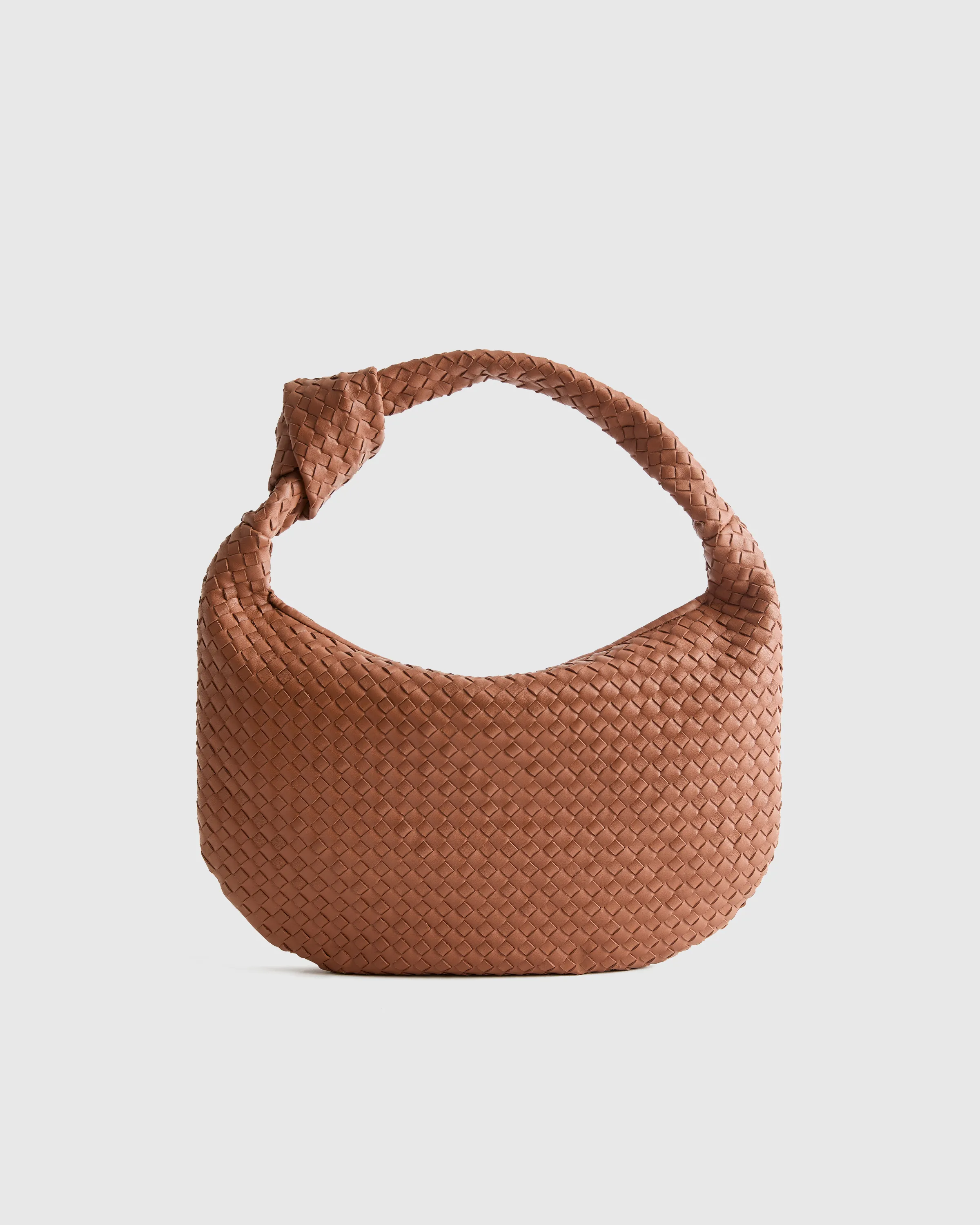 Italian Leather Handwoven Slouchy Shoulder Bag