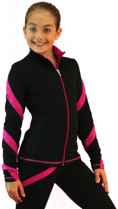 J636F Spiral jacket Fleeced tricot - Fucsia