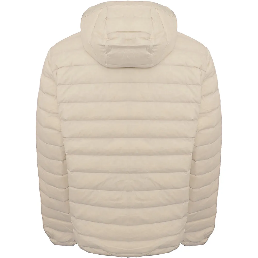 Jack Wolfskin Men's White Glowing Mountain Hooded Quilted Down Jacket