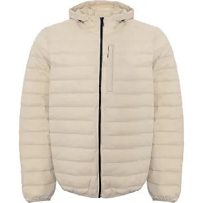 Jack Wolfskin Men's White Glowing Mountain Hooded Quilted Down Jacket