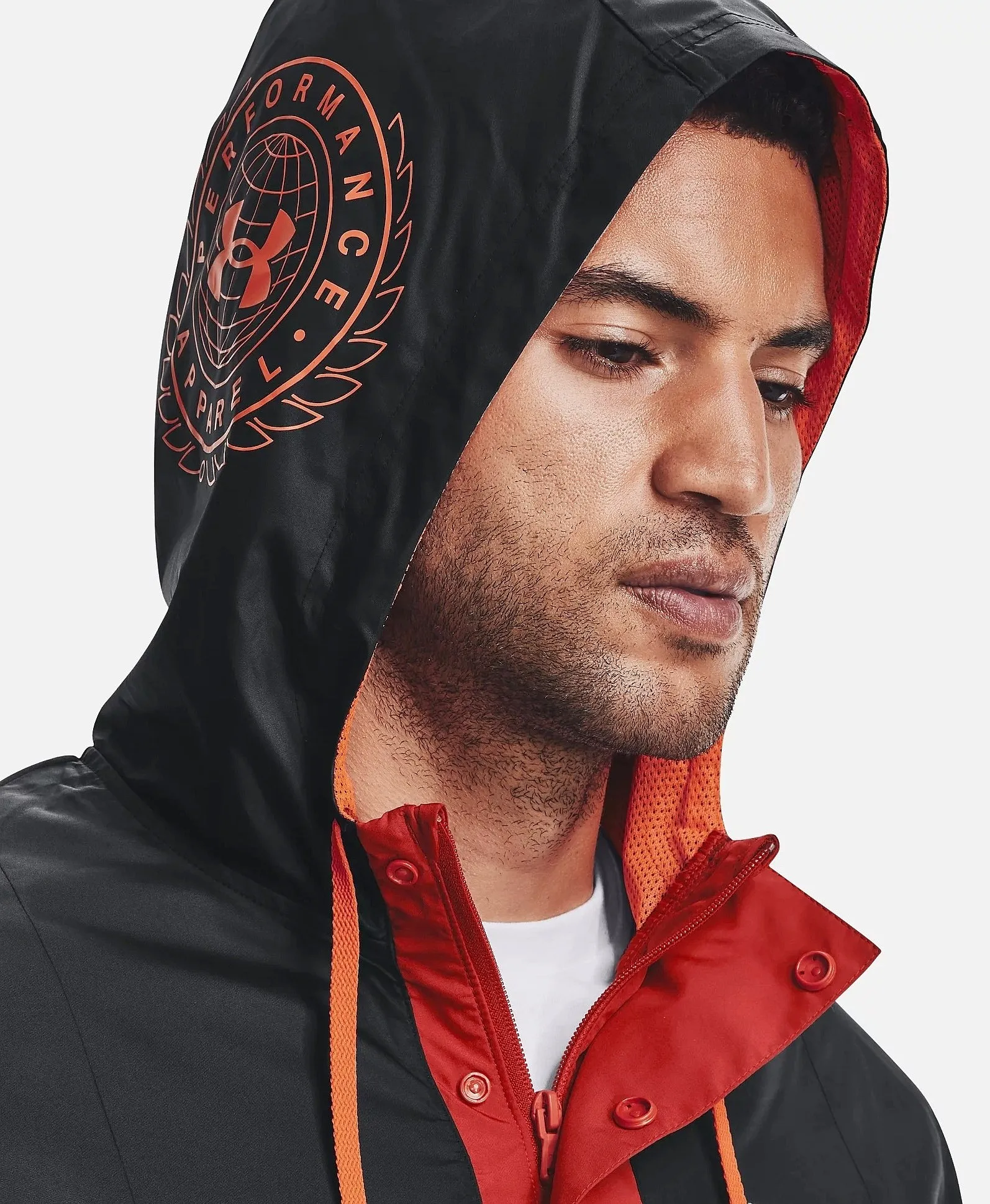 jacket Under Armour Woven Alma Mater Anorak - 839/Radiant Red/Black - men´s