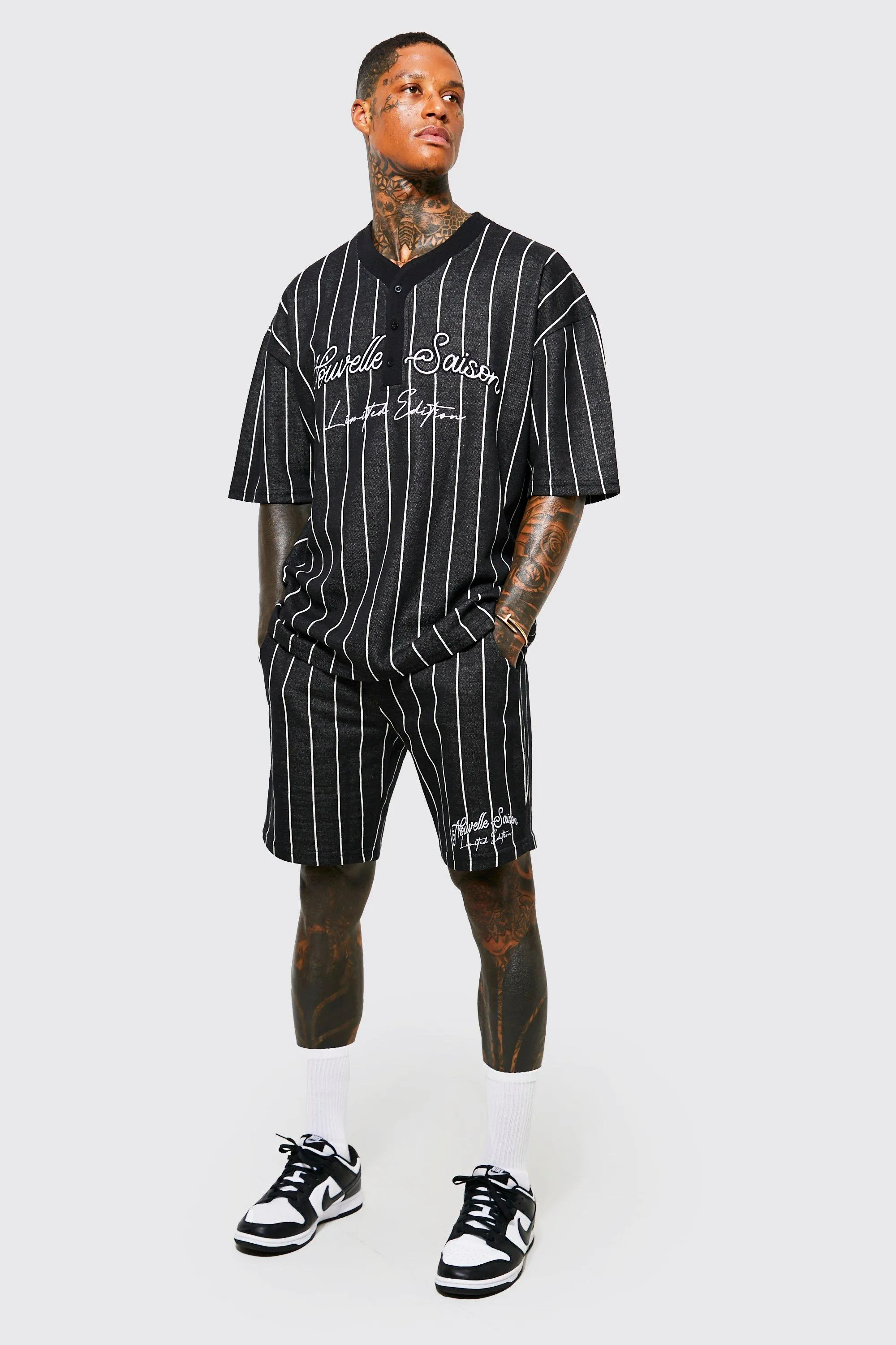 Jacquard Stripe Baseball Set
