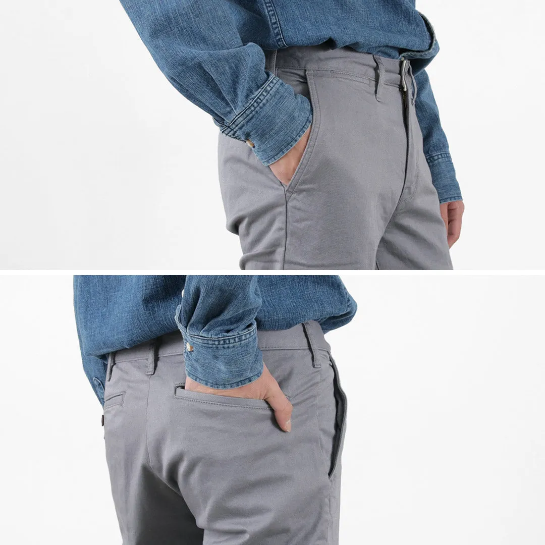 JAPAN BLUE JEANS（ジャパンブルージーンズ） 別注 JB4100RC スリムテーパード フレンチワークチノトラウザー / メンズ 細身 チノパン ストレッチ 伸縮 岡山 日本製