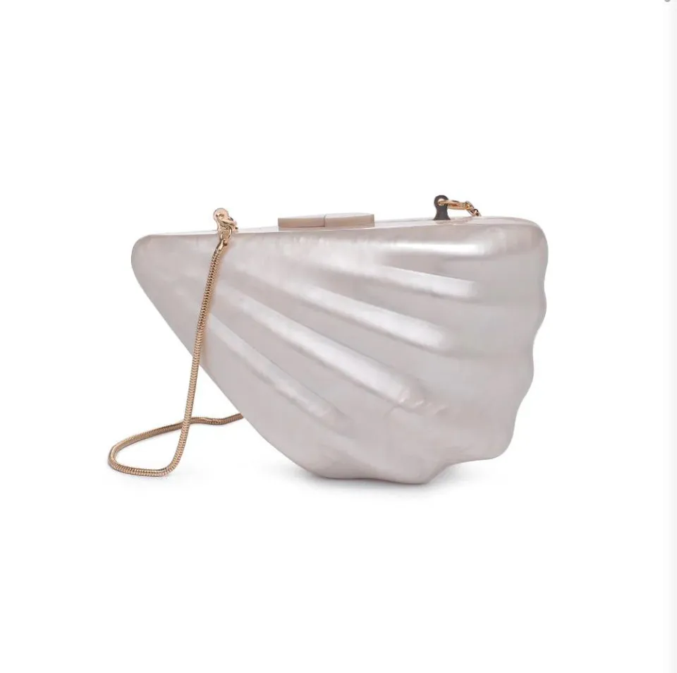 Jara Acrylic Slant Shell Clutch