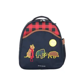 Jeune Premier Blue And Multicolor Tartans Ralphie Backpack