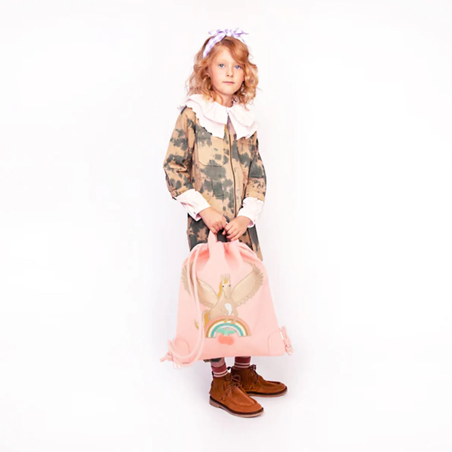 Jeune Premier Pegasus Pink And Gold City Bag Backpack