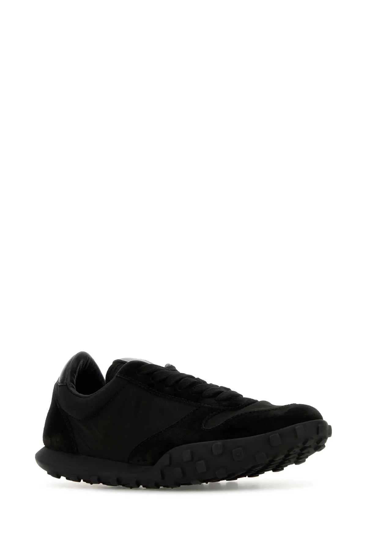 Jil Sander Black Fabric And Suede Sneakers