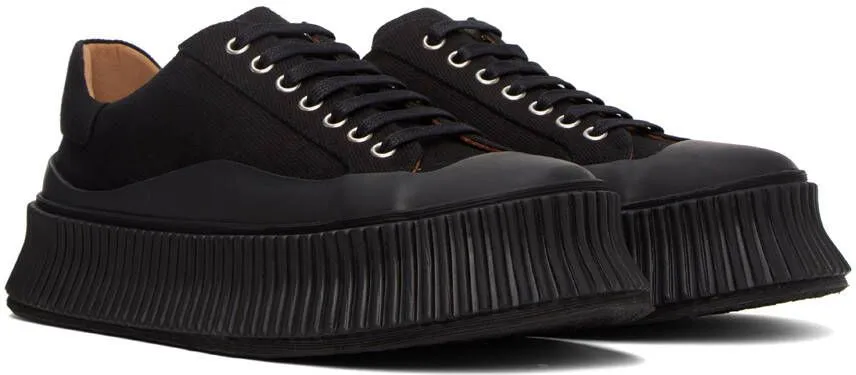Jil Sander Black Platform Sneakers