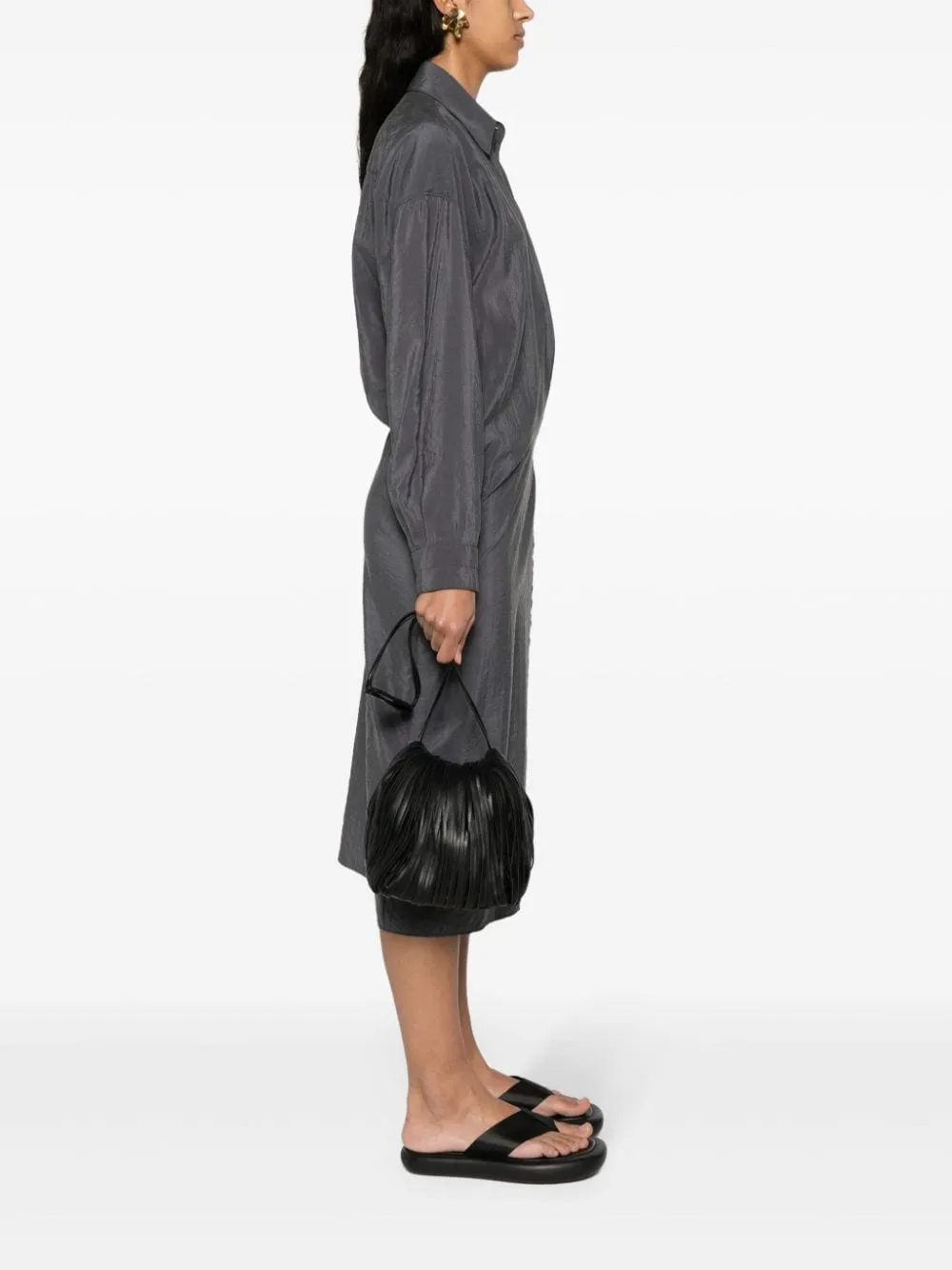 Jil Sander    Jil Sander Dumpling Small Leather Crossbody Bag