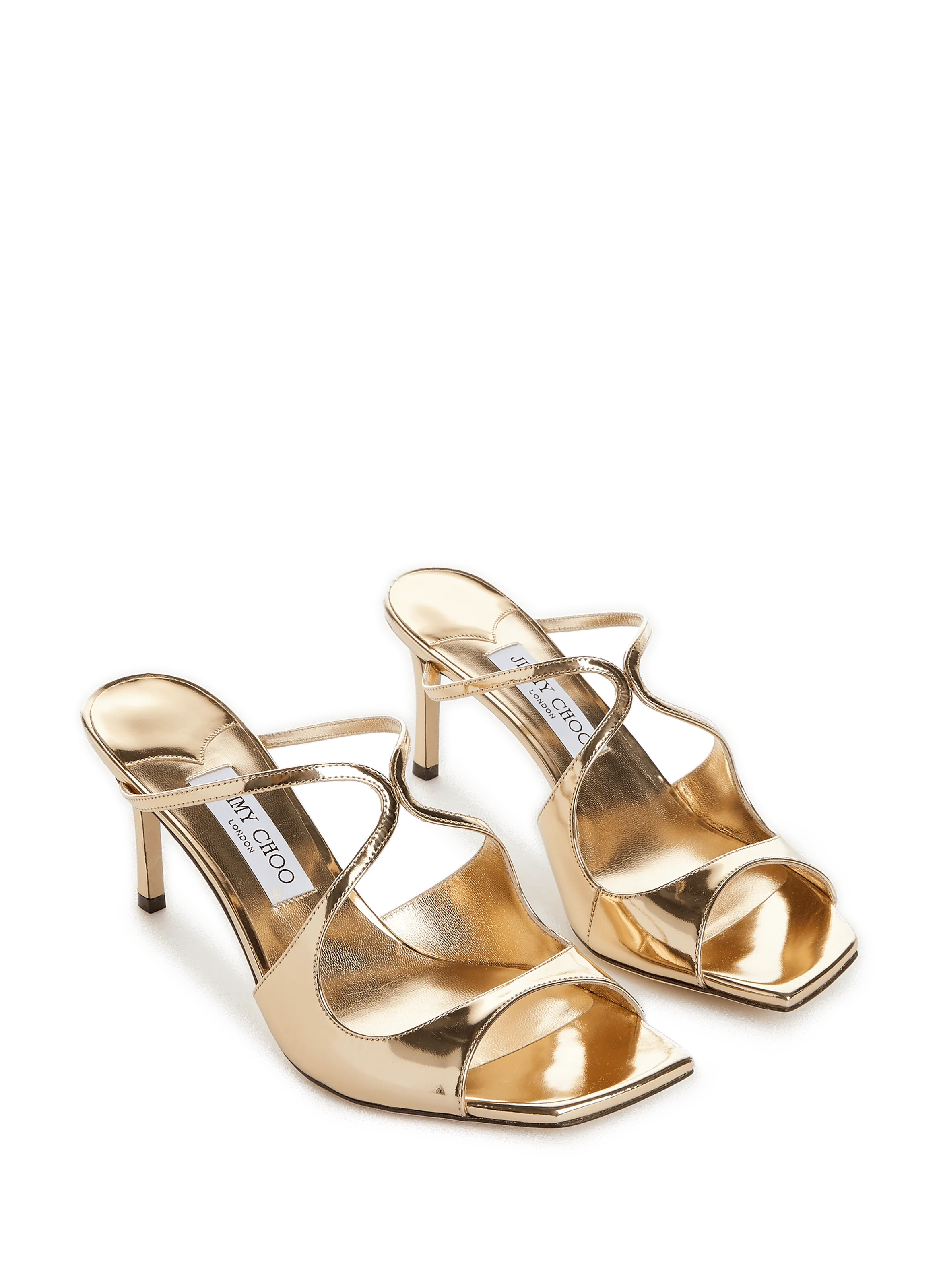 Jimmy choo  Anise 75 leather mules - Golden