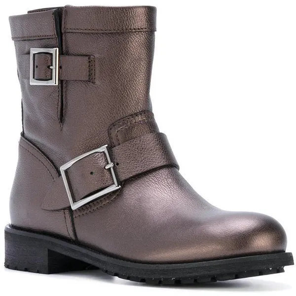 JIMMY CHOO Women's Youth Ankle Boot, Bronze