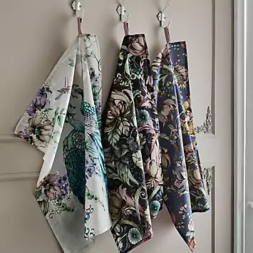 Joe Browns Set of 3 Nouveau Print Cotton Tea Towels | Kaleidoscope
