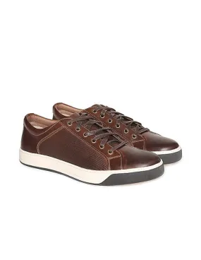 Johnston & Murphy Contrast Sole Textured Sneakers