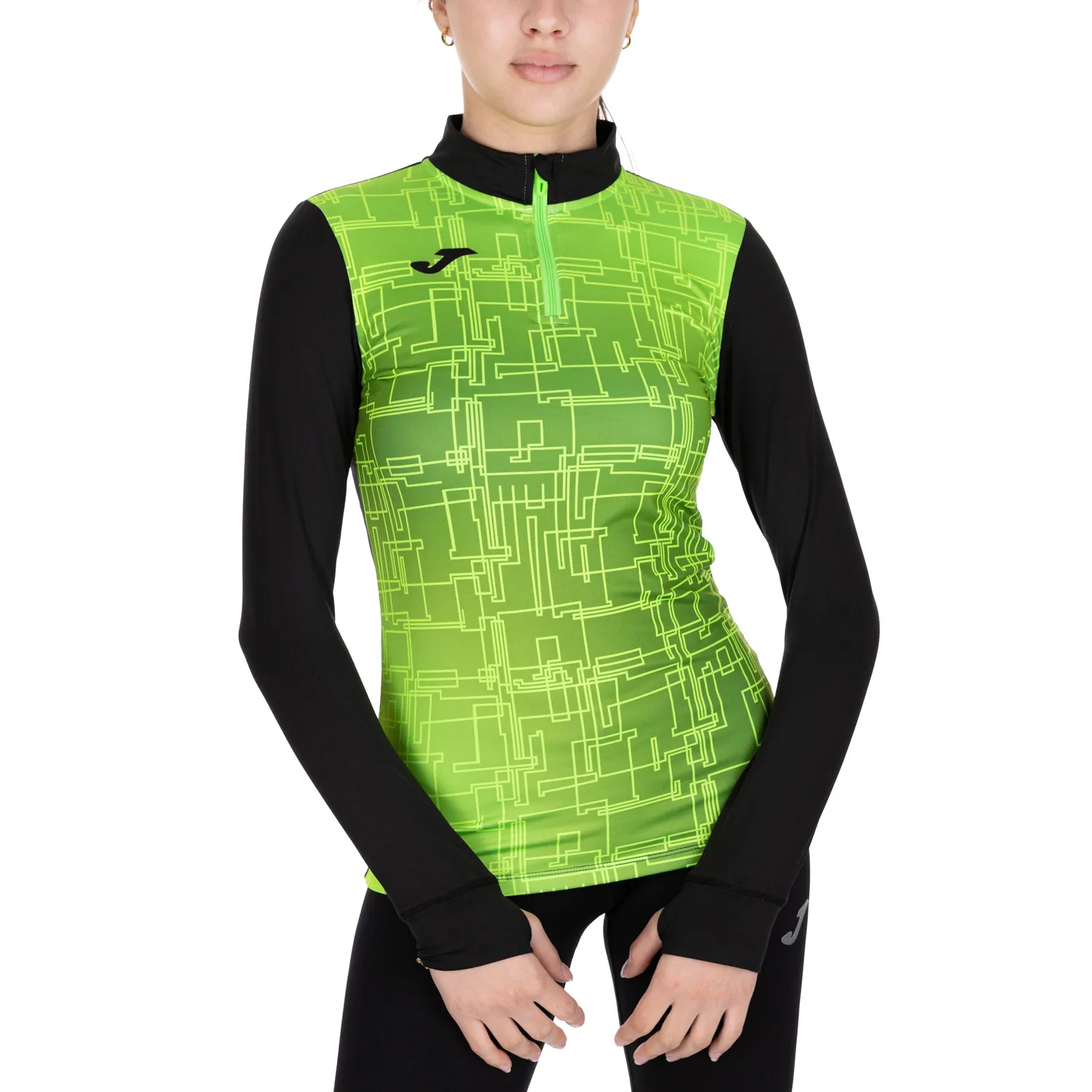 Joma Elite VIII Maglia  Black/Fluor Green