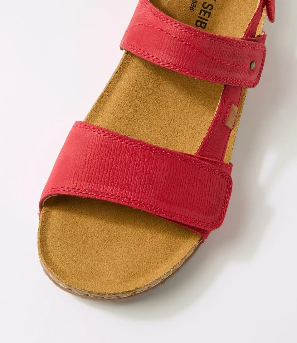 JOSEF SEIBEL Hannah 2 Rot Leather Sandals