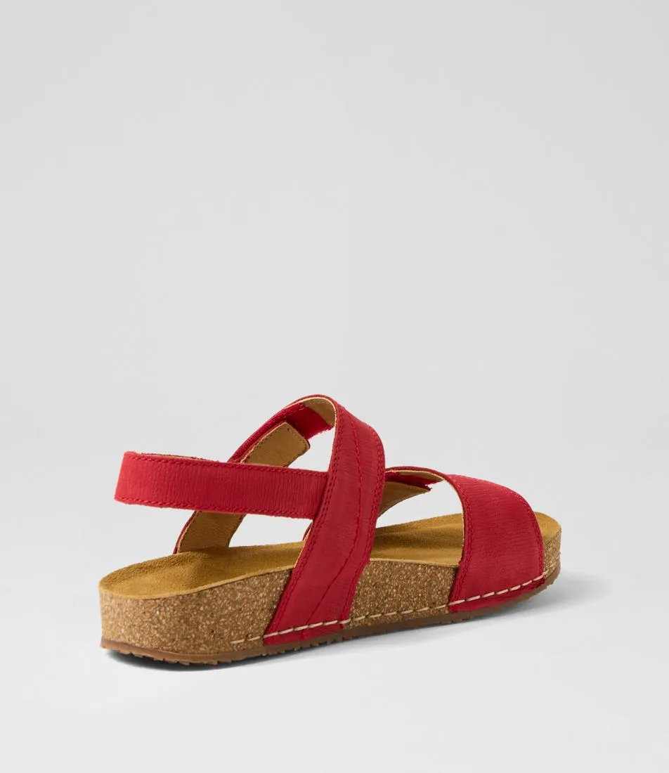 JOSEF SEIBEL Hannah 2 Rot Leather Sandals