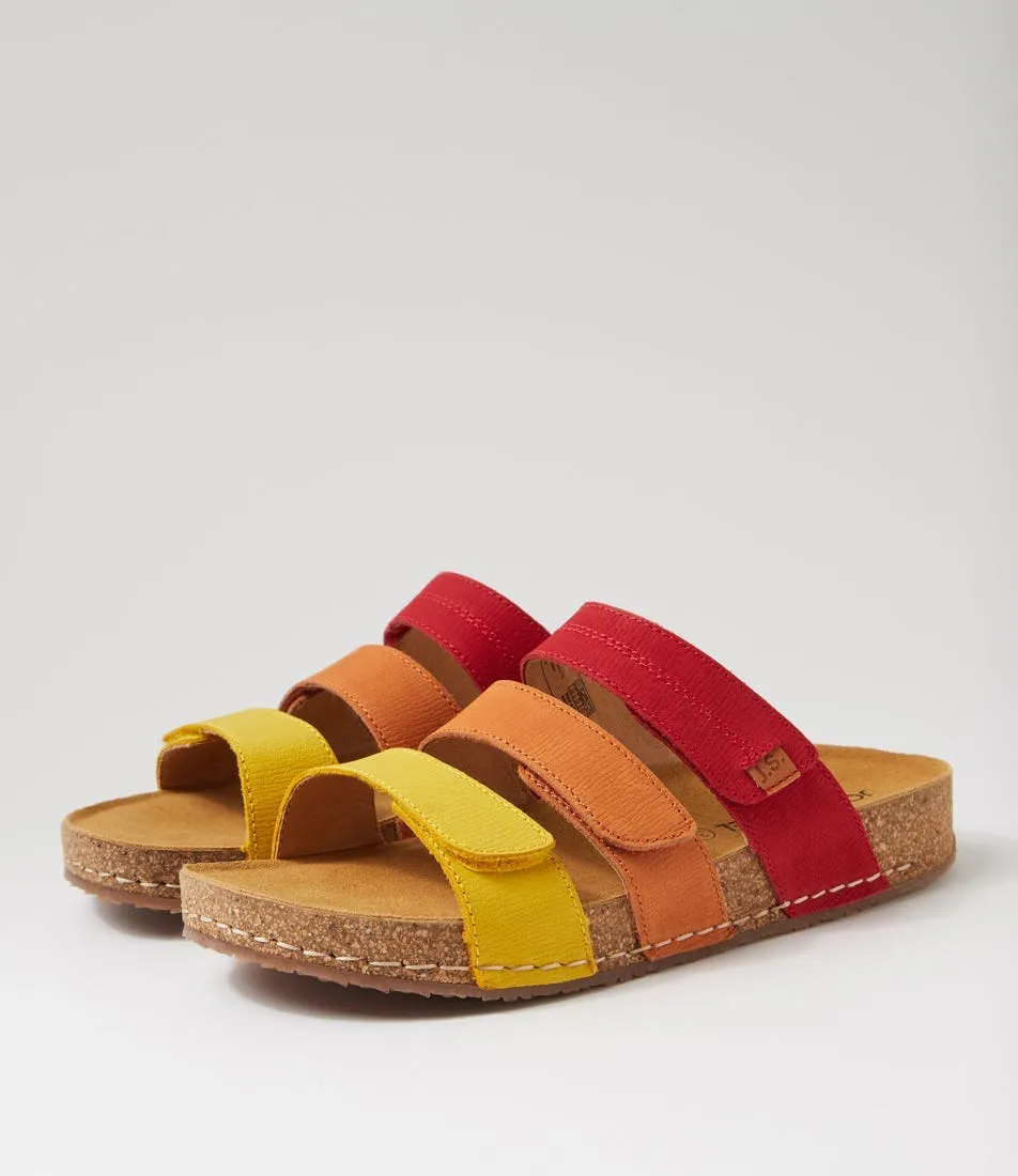 JOSEF SEIBEL Hannah 3 Yellow Multi Leather Sandals