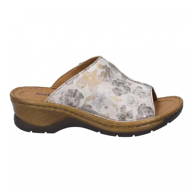 JOSEF SEIBEL  Womens Catalonia 58 Creme-Multi Slip-On Mules 56558 372 232