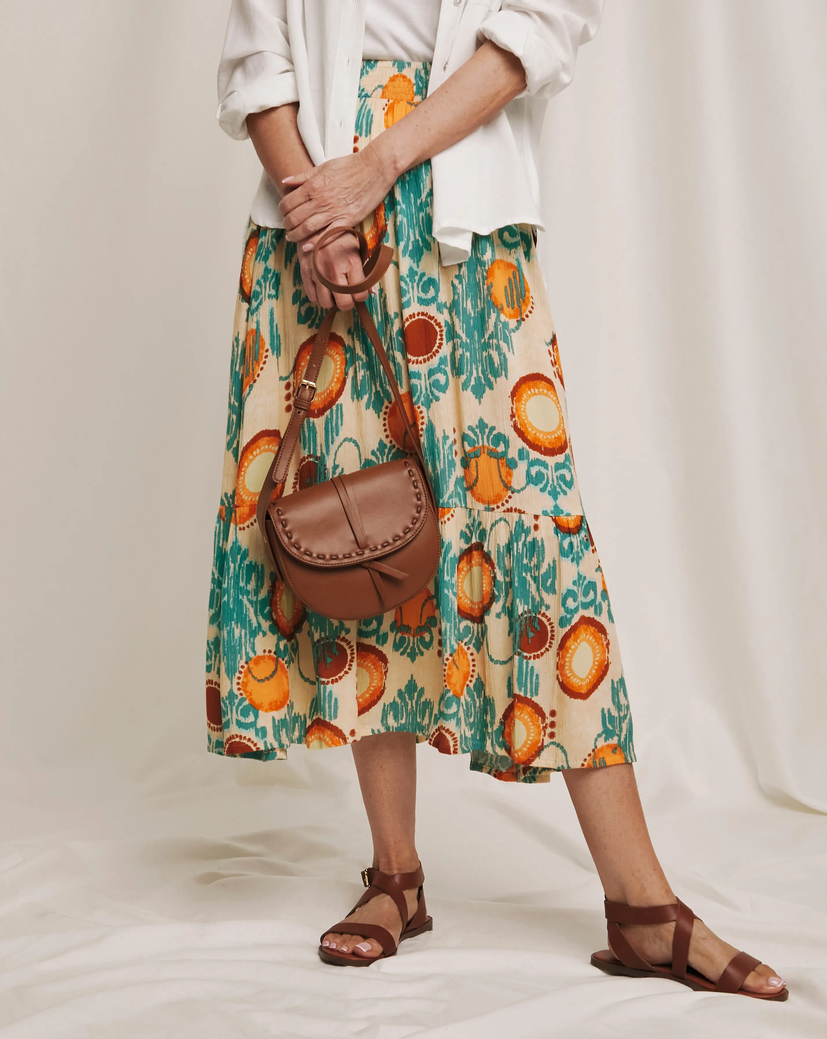 Julipa Crinkle Tiered Skirt