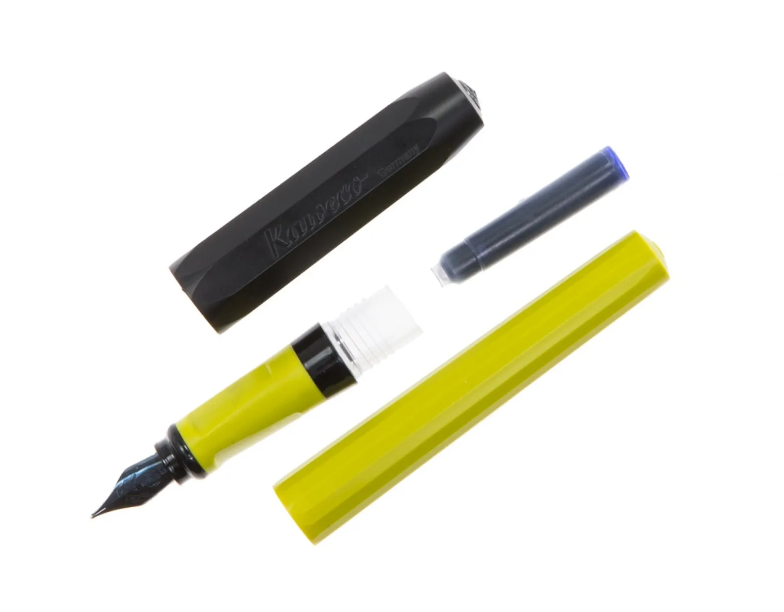 Kaweco Perkeo fountain pen yellow & black fine nib