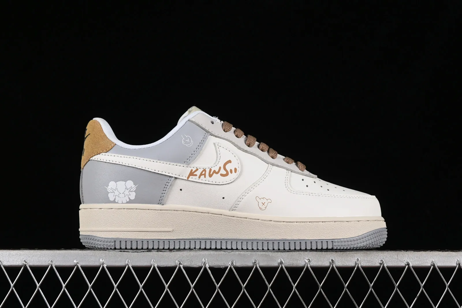 Kaws x Nike Air Force 1 07 Low Off White Grey Brown CW2288-207