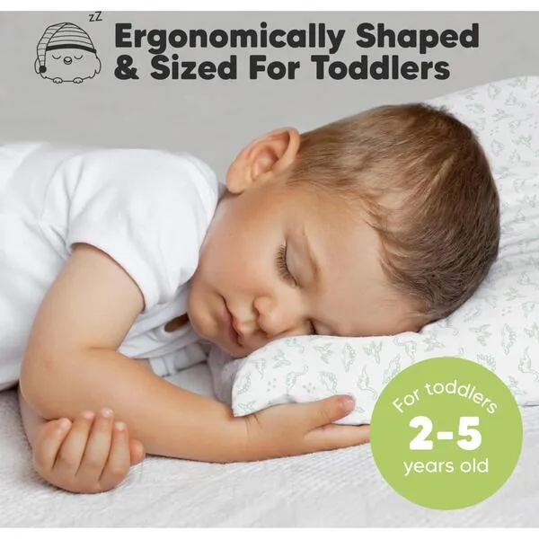 KeaBabies Toddler Sleeping Pillows 13X18, DinoLand (Pack Of 2)