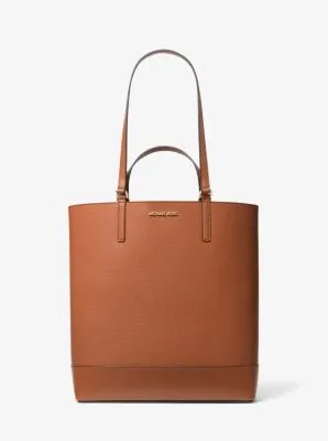 Kelli Large Two-Tone Pebbled Leather Tote Bag