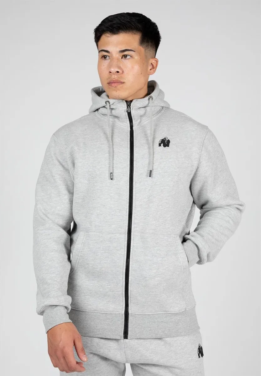 Kennewick Zipped Hoodie - Gray - 3XL Gorilla Wear