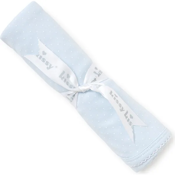 Kissy Kissy New Dots Blanket, Blue/White