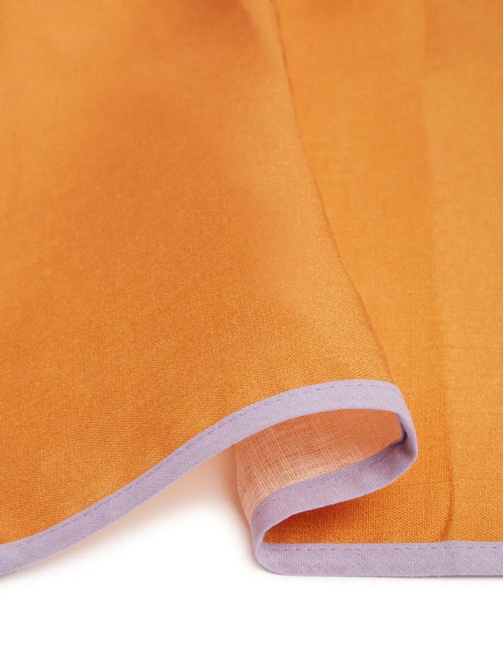 La DoubleJ contrast-trim linen napkins (set of 2) - Orange