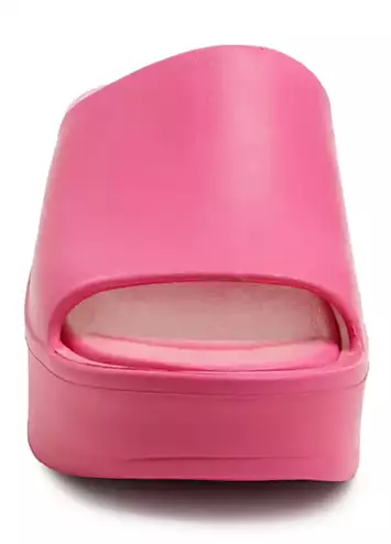 Ladies Pink Petal Blown Eva Platform Mule Sandals by Rocket Dog | Look Again