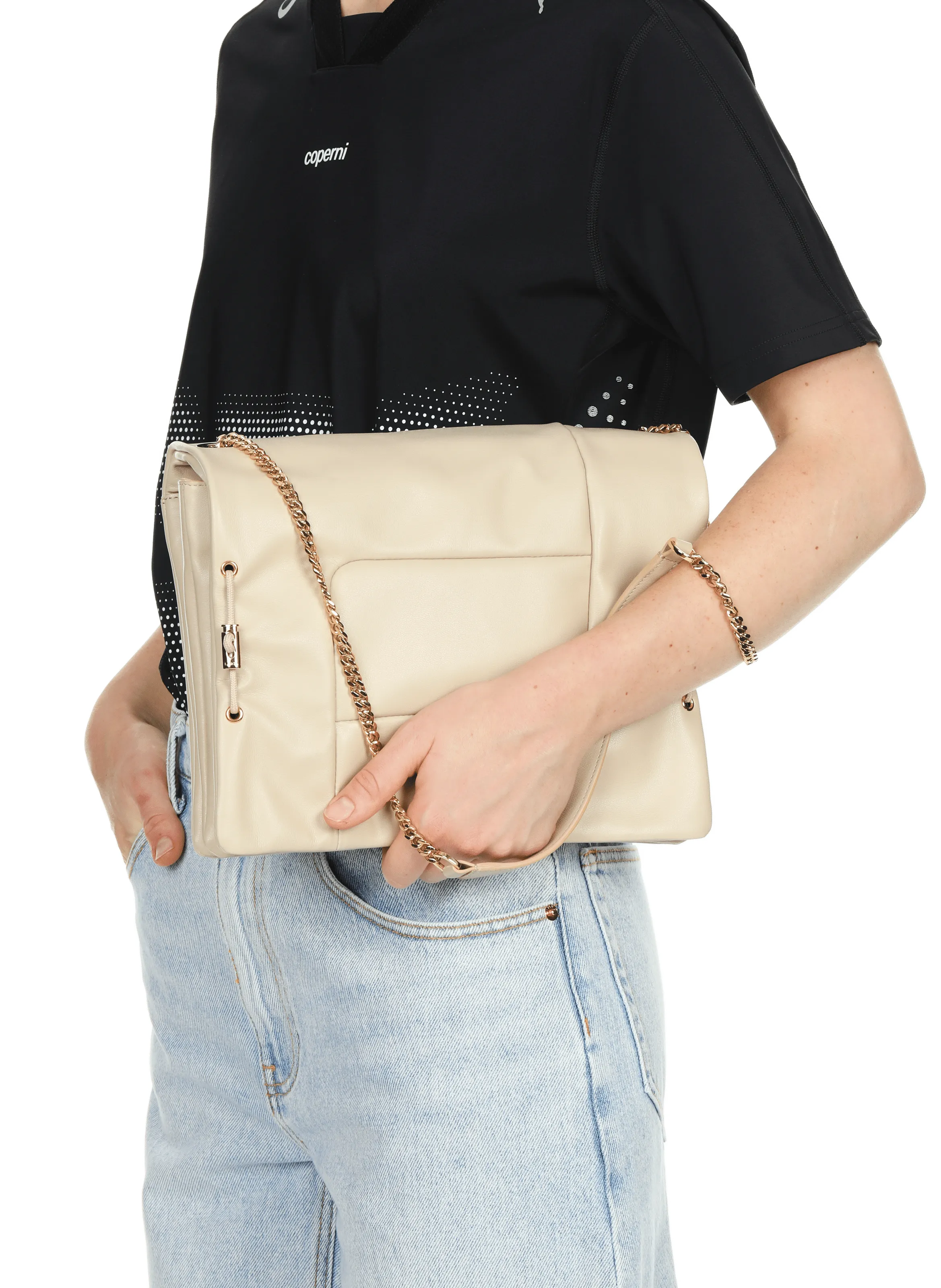 LANCEL  Billie leather bag - Beige