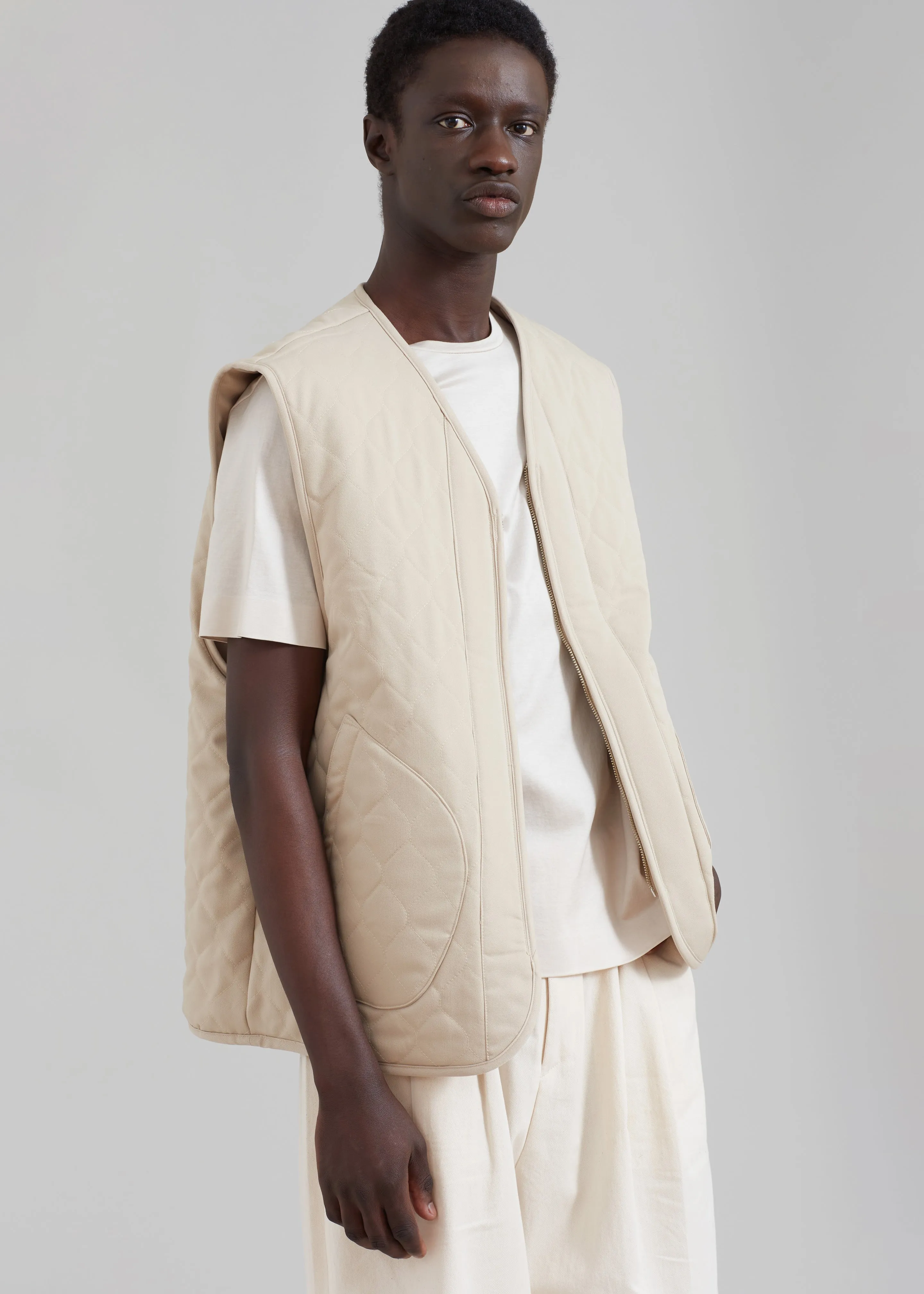 Lant Reversible Vest - Natural
