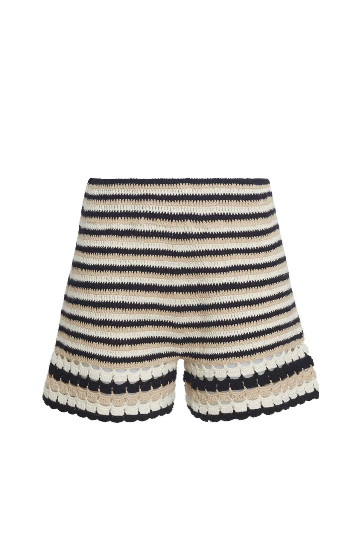 Lara Crochet Short - Stripe