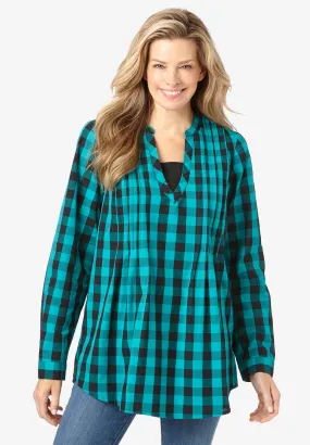 Layered Look Pintucked Tunic