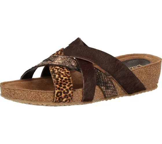 LAZAMANI mules de mujer zapatos de verano de moda separador de dedos 75.715 marrón