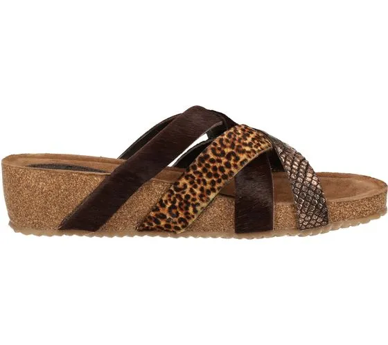 LAZAMANI mules de mujer zapatos de verano de moda separador de dedos 75.715 marrón