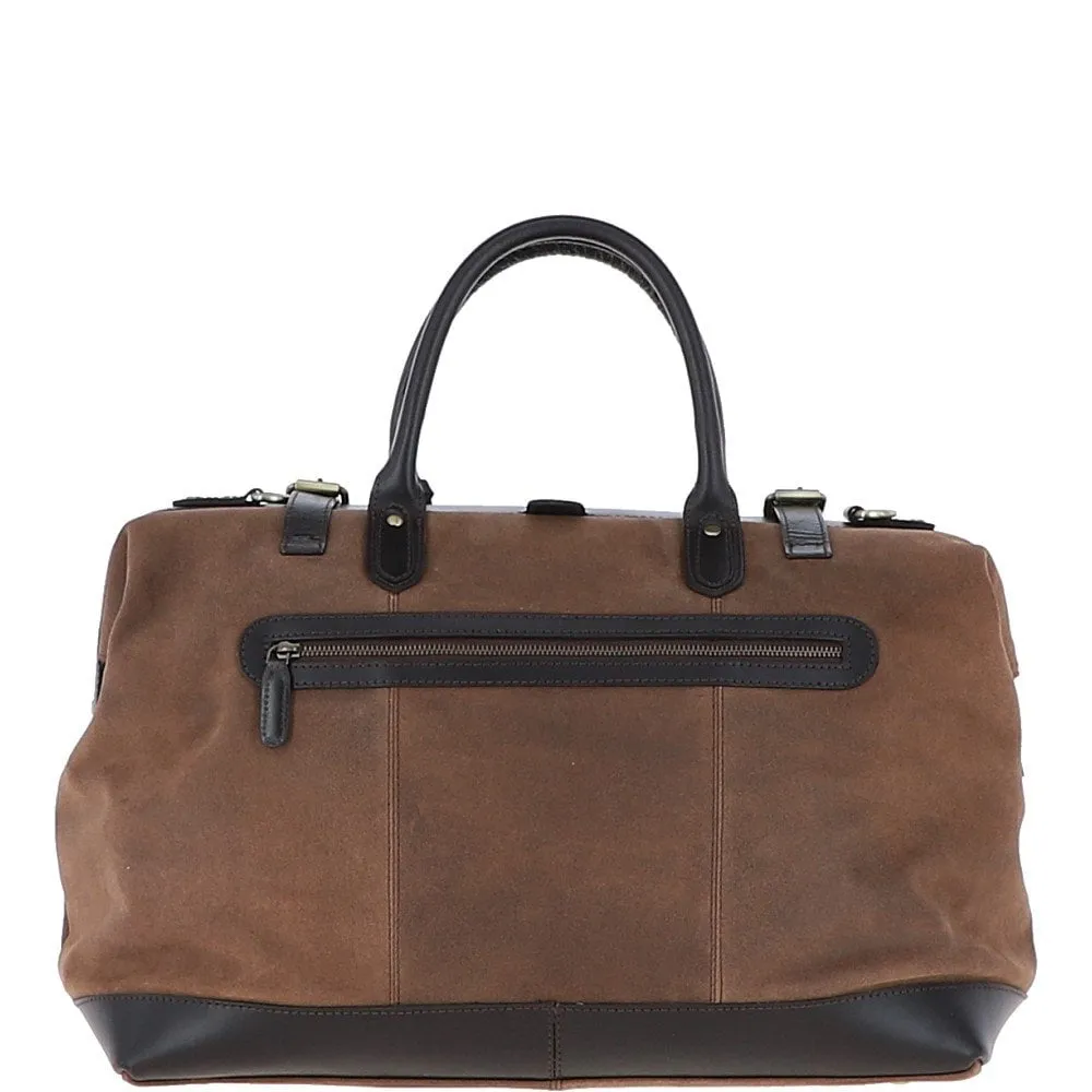 Leather Weekend Holdall  Brown : DR BAG