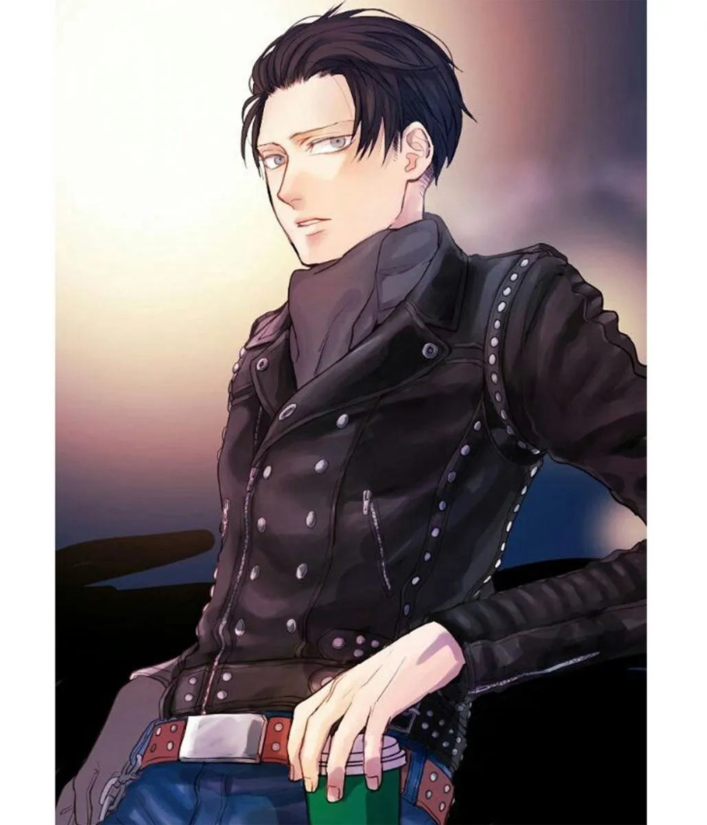 Levi Ackerman Attack on Titan Black Leather Biker Jacket
