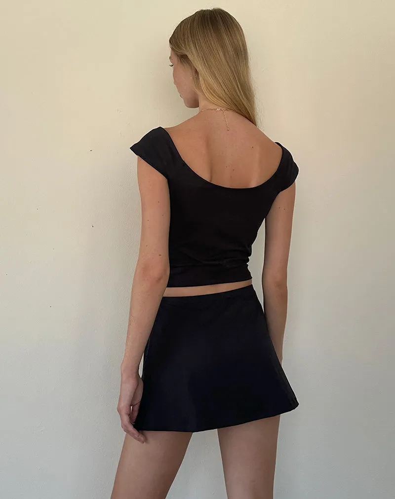 Leviosa Butterfly Top In Mesh Moss Green