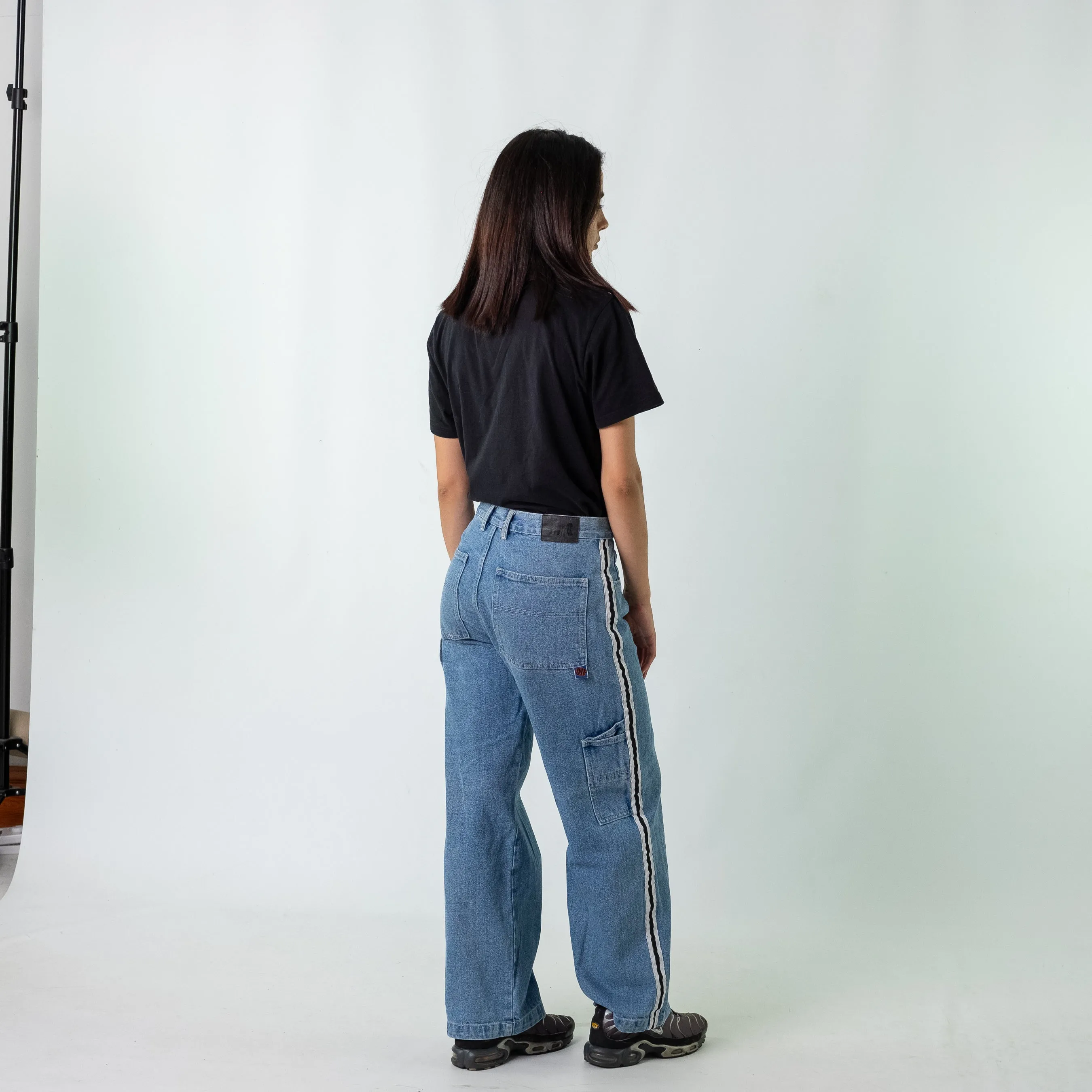 Light Blue y2ks UNIF Denim Hip Hop Jeans Baggy Pants (30x30)