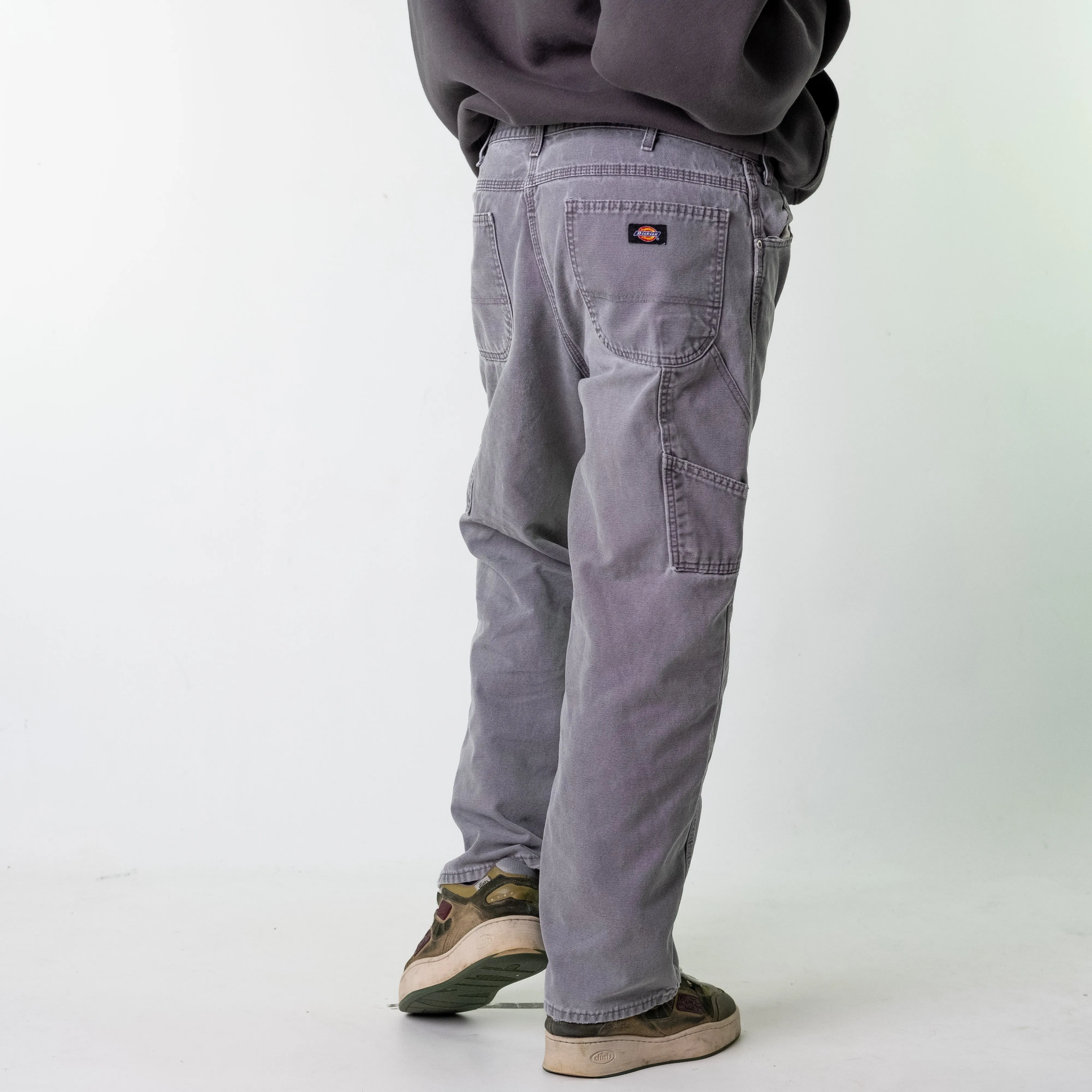 Light Grey 90s Dickies  Cargo Skater Trousers Pants Jeans (36x30)