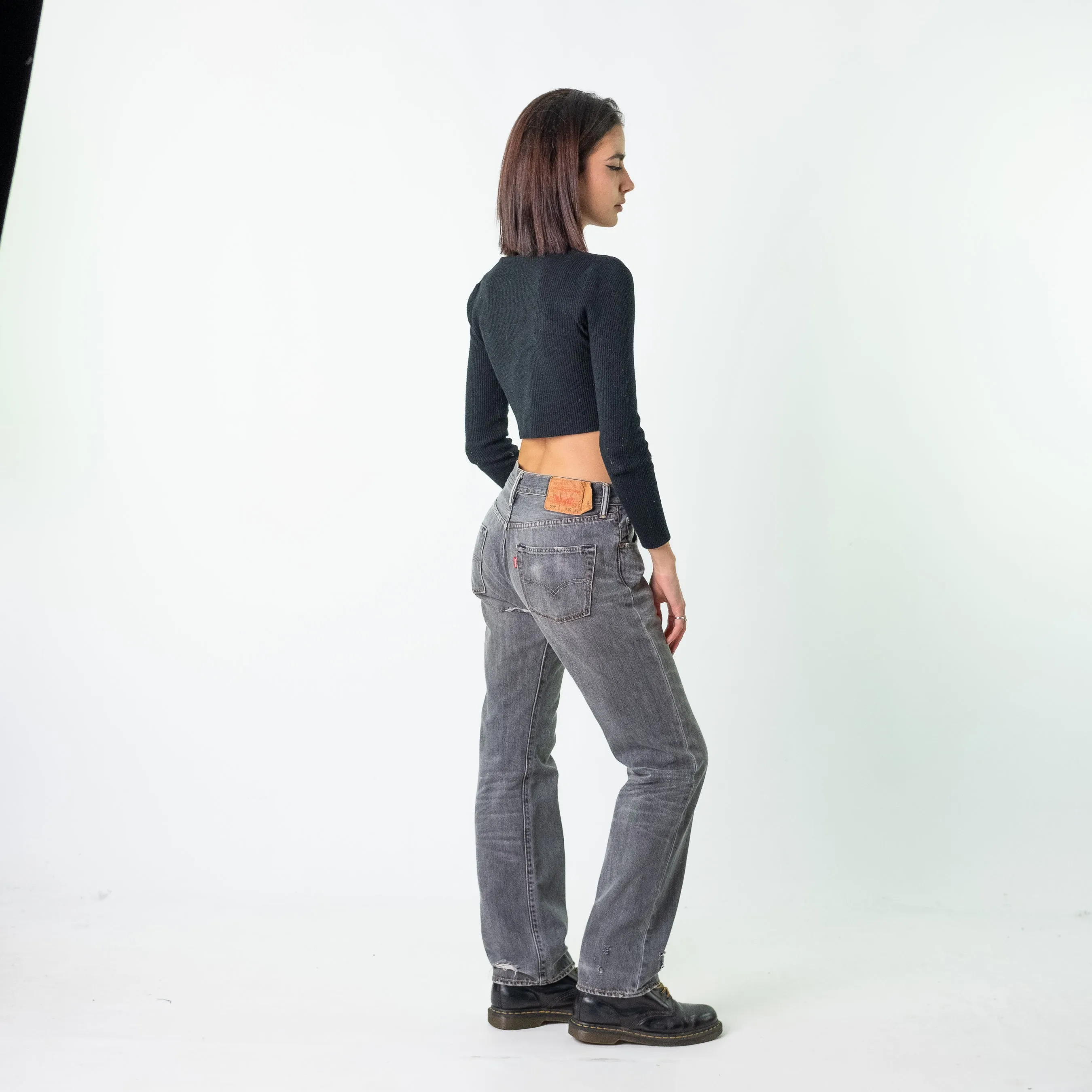 Light Grey 90s Levi's  Cargo Skater Trousers Pants Jeans (30x32)