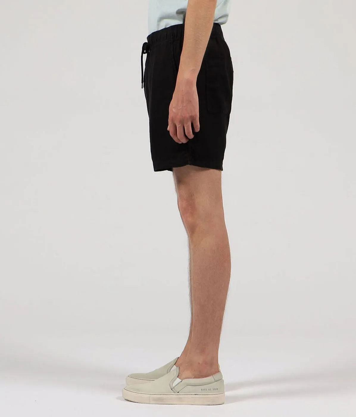 Lightweight Linen Short-Eggplant