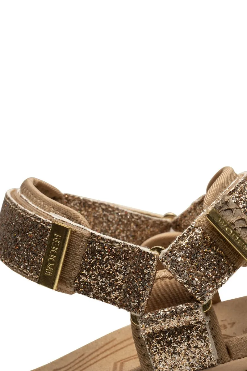 Line Glitter WL934 |  Coffee Cream | Sandals fra Woden