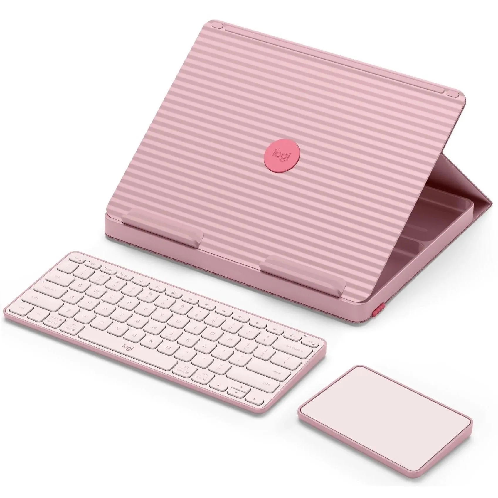 Logitech Casa Pop-Up Desk Keyboard & Touchpad Bohemian Blush Pink